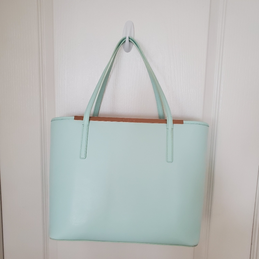 Ted Baker Mint Leather Tote Rose Gold Distinguish Rose